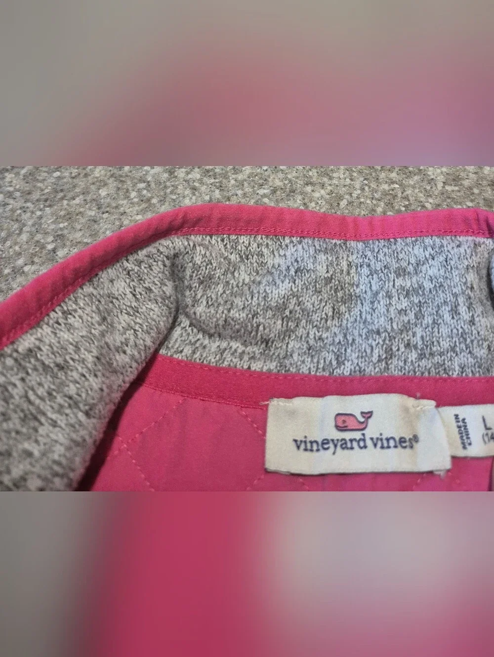 Girls Vineyard Vines Full Zip Size Large (14)